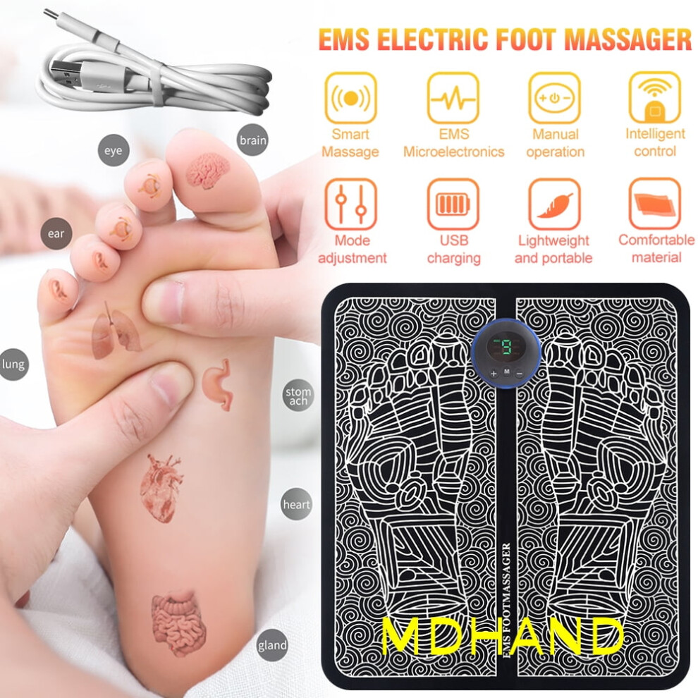 MDHAND EMS Foot Massager Portable Rechargeable 8 Modes 19