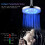 LED rainfall shower head round 8 inch RGB temperature sensor 7