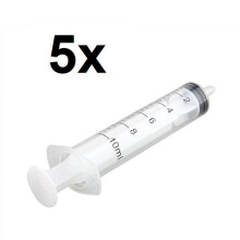 Seringă cu vârf Luer Slip, 10 ml, plastic transparent, steril, pachet de 5