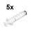 Seringă cu vârf Luer Slip, 10 ml, plastic transparent, steril, pachet de 5 1