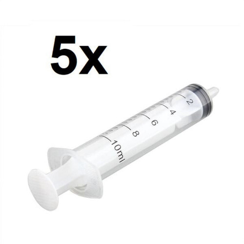 Seringă cu vârf Luer Slip, 10 ml, plastic transparent, steril, pachet de 5
