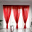 Meiiso blackout curtain bright red 200x100cm single panel 1