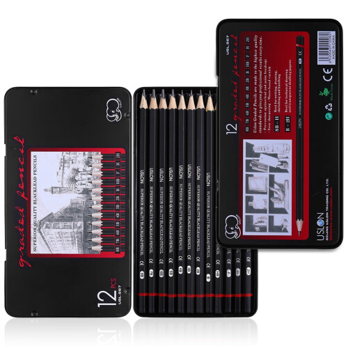 Drawing Pencil Set 8B-2H 12 Pieces