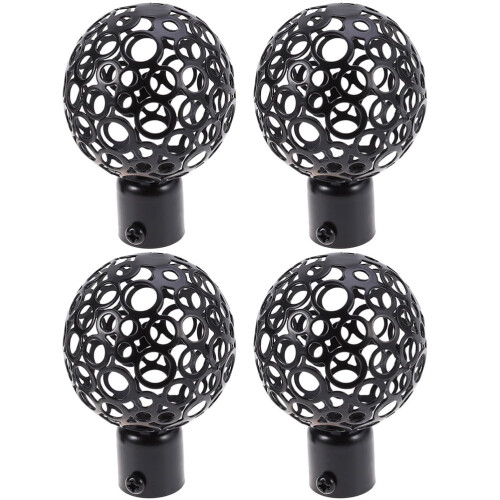 Masteelf curtain finials hollow design 4 pcs
