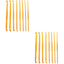 Crochet Double-Ended Hooks Metal Aluminum Alloy 16 pcs