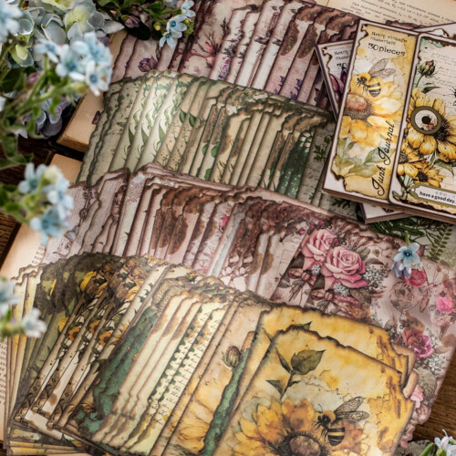 Χαρτί χειροτεχνίας vintage για scrapbooking και ημερολόγιο 30 τεμάχια 2
