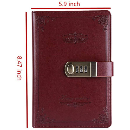 Locking Journal Digital Lock Large Binder Notebook 2