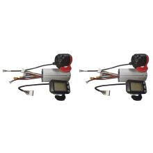 2X Scooter Elettrico per Controller 36V 350W Display LCD Kit Freno Accessori per Scooter Bicicletta Elettrica nel Lega