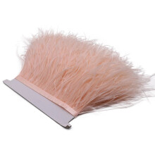 Ostrich Feather Trim Ribbon Black White Multicolor 5M