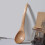 Conjunto de garfo e colher de bambu Leott, utensílios de cozinha de madeira. 2