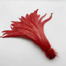 Rooster tail feather plumes natural beige 50 pcs 25-45 cm