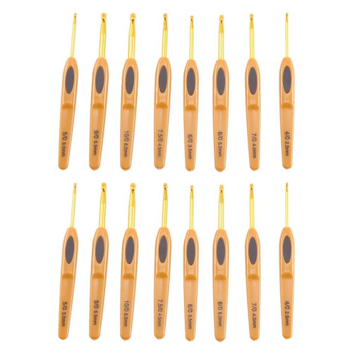 Crochet Hook Set Aluminum Alloy 16 Pieces