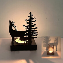Metal Iron Christmas Deer Candle Holder 1 Piece