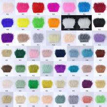 Ostrich Feather Trim Ribbon 8-10cm Black White Multicolor