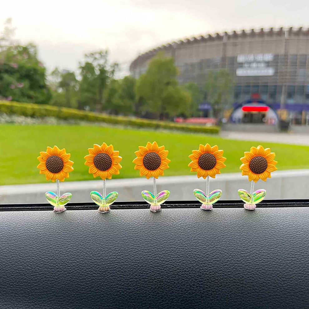 Sunflower Car Interior Ornament Mounted Rocking 9306268772439