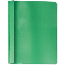 Clear Front Report Cover with Fasteners Letter Size Green