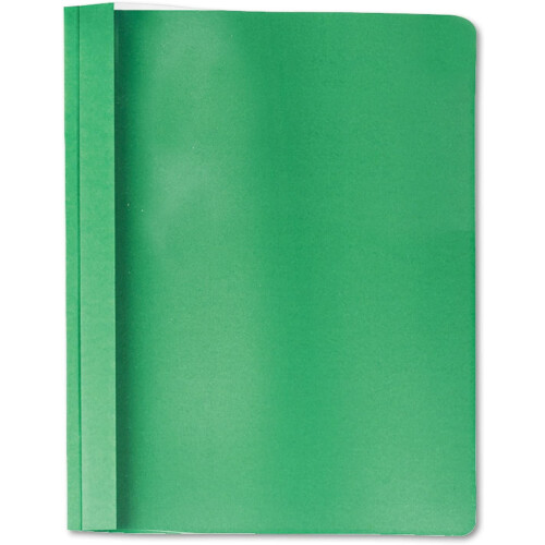 Clear Front Report Cover with Fasteners Letter Size Green