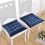 Square seat cushion with ties, solid color, thick non-slip 1