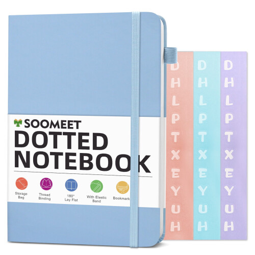 MDHAND dotted notebook 5.3 x 8.26 in 120 pages