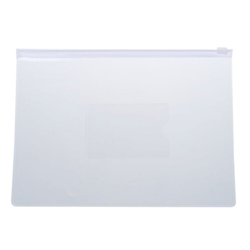 White A5 slider zip folder bags 20 pcs