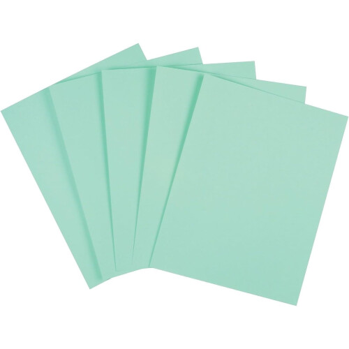 Papel para capa verde, 8,5 x 11 polegadas, 67 libras, 250 folhas por pacote.