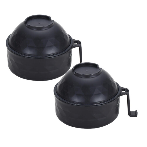 Meiiso Ramen Bowl Microwave Dishwasher Safe Black 2pcs