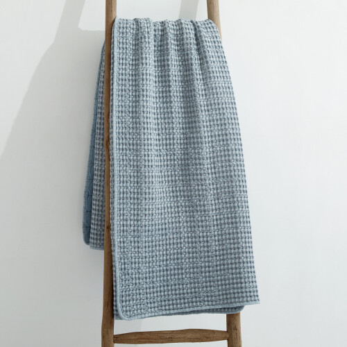 Levtex Home vaffelplaid chambray bomuld 50x60 cm 2
