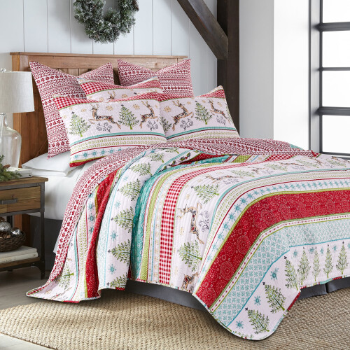 Couette Levtex Home Merry & Bright en microfibre pour lit simple 2