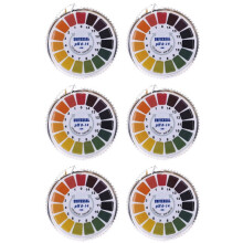 6X 0-14 PH-Meter PH-Teststreifen Alkali-Säure-Indikatormessgerät Testpapierrolle für Wasser Urin Speichel Boden Lackmusmessung