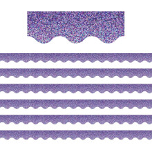 Purple scalloped border trim 35 feet 6 packs