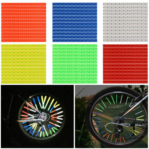 Bicycle Spoke Reflectors 6 Colors 72 Pieces