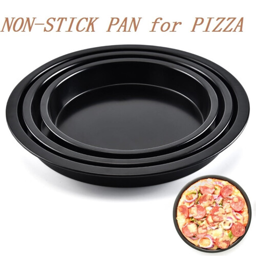 Pizza Pan Set Stainless Steel Black 3-Piece
