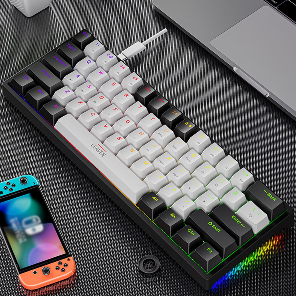 60% Wired Mechanical Gaming Keyboard With Switches Rgb Blue 9107258268471