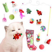 Christmas Cat Toys Pack 14 Pieces Holiday Gift