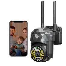 Lingouzi draadloze beveiligingscamera op zonne-energie met 360 HD-beeldhoek
