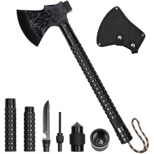 Camping Axe Folding Tactical Hatchet with Hammer Black