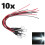 White 1-LED Light Bulb Wired Round Top 5V-12V 10 Pack 1