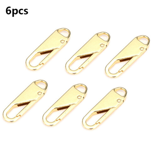 Zipper Pull Replacement Kit Metal Slider Tabs 6 Pieces