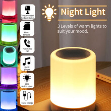 Bluetooth LED desk lamp with touch control and color