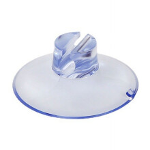Space Suction Cup Hooks Clear PVC with Metal Hook 1 Pack