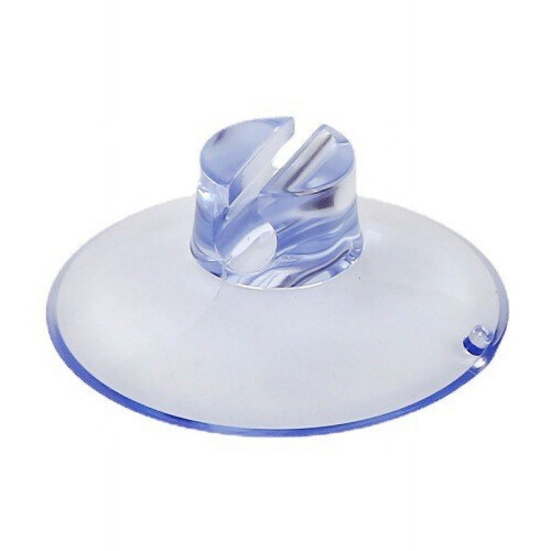 Space Suction Cup Hooks Clear PVC with Metal Hook 1 Pack