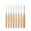 Wood Crochet Hooks Set Ergonomic Handle 8 pcs 3.0-6.5mm 1