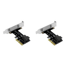 2X PCI-E auf SFF-8643 Erweiterungskarte PCIe X4 auf SFF8643 Adapter für PCI-EX4/X8/X16 NVMe SSD Solid State Drive Riser