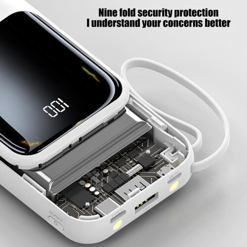 Φορητό Power Bank Leodye 5000mAh με καλώδιο και κορδόνι 1