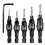 Countersink Wood Drill Bit Set HSS 1/4" Hex Shank 6 8 10 12 1