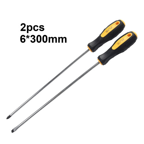 Magnetic Slotted Screwdriver 12 Inch Rubber Handle