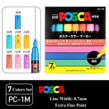 Uni Posca Acrylic Marker PC-1M 7 Colors