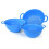 Plastic Strainer Set Blue 3pc 3/3.5/5 Quart BPA-Free 1