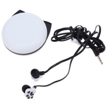 Haust Kitten Claw Ear Headphones with Cartoon Box Black 1pc