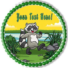 Raccoon Topper Round 7.5 Inch